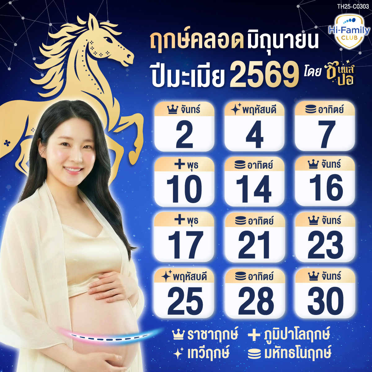 Design Banner ฤกษ์ผ่าคลอด สำหรับปี 2569 (ปีม้า)
